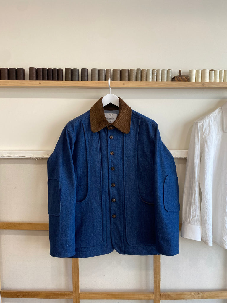 Washed Denim and Toffee Corduroy Field Jacket