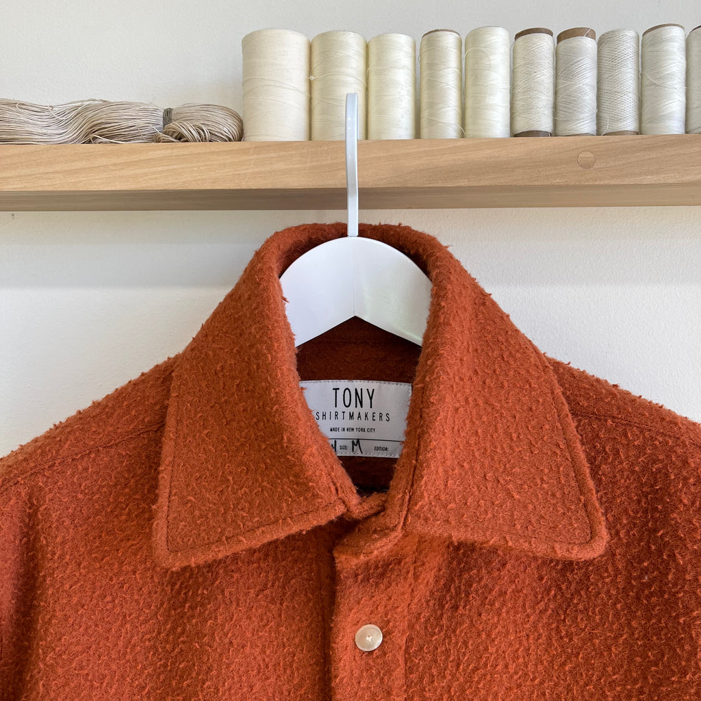 Terra Cotta Casentino Wool Overshirt Size M
