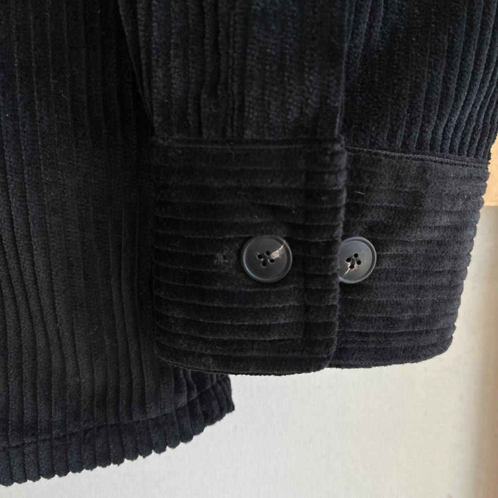 Black Wide Wale Corduroy Overshirt