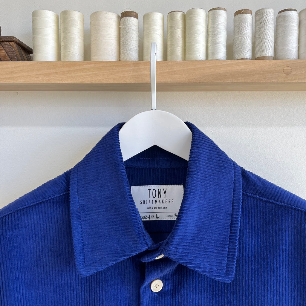 Deep Royal 8 Wale Corduroy Overshirt