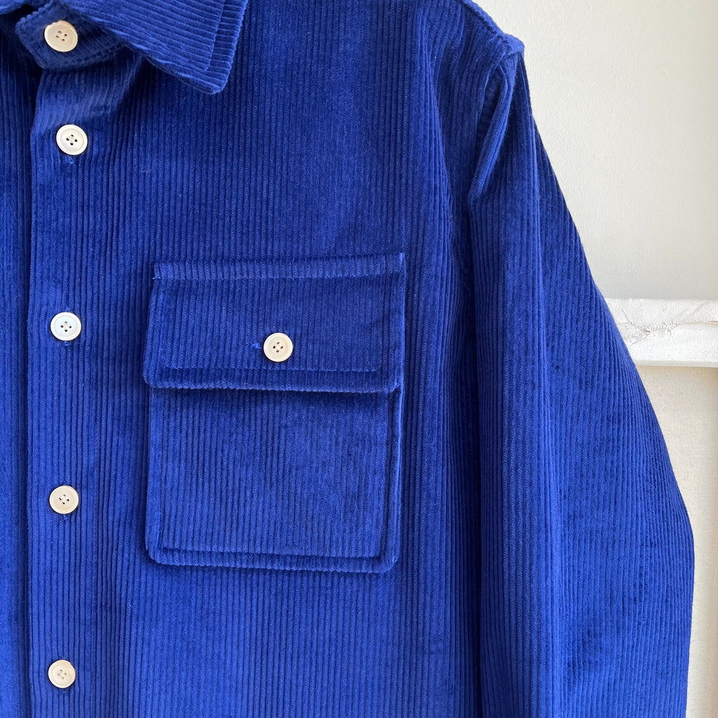 Deep Royal 8 Wale Corduroy Overshirt