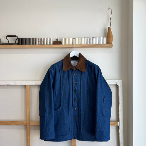 Washed Denim and Toffee Corduroy Field Jacket